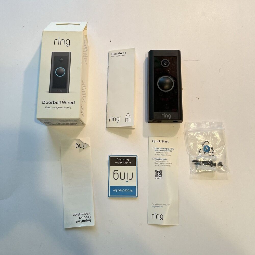 Ring Video Doorbell Wired 1080p HD Camera Wi-Fi Alexa W/ 2-Way Talk Night Vision